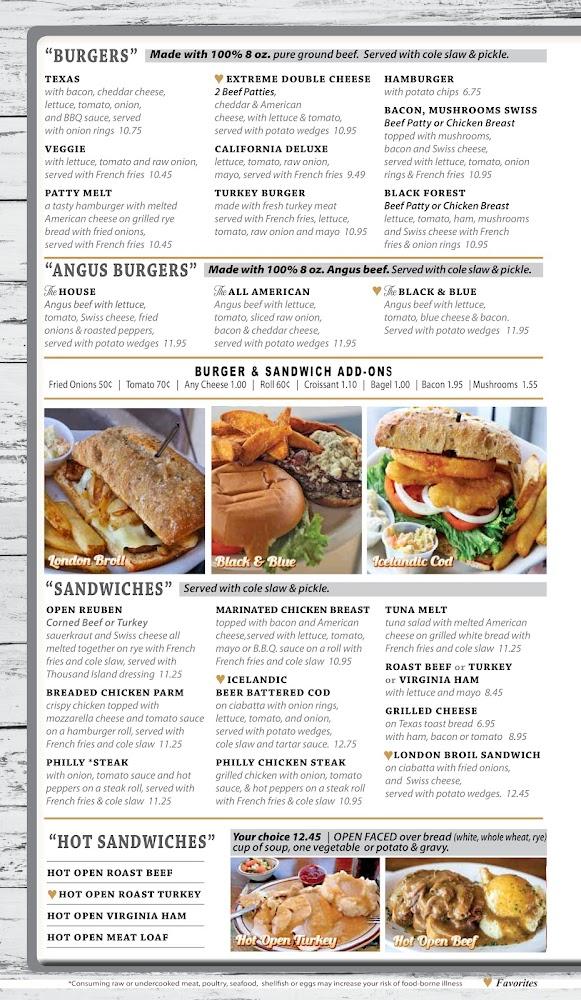 Williams Restaurant Menu image 1